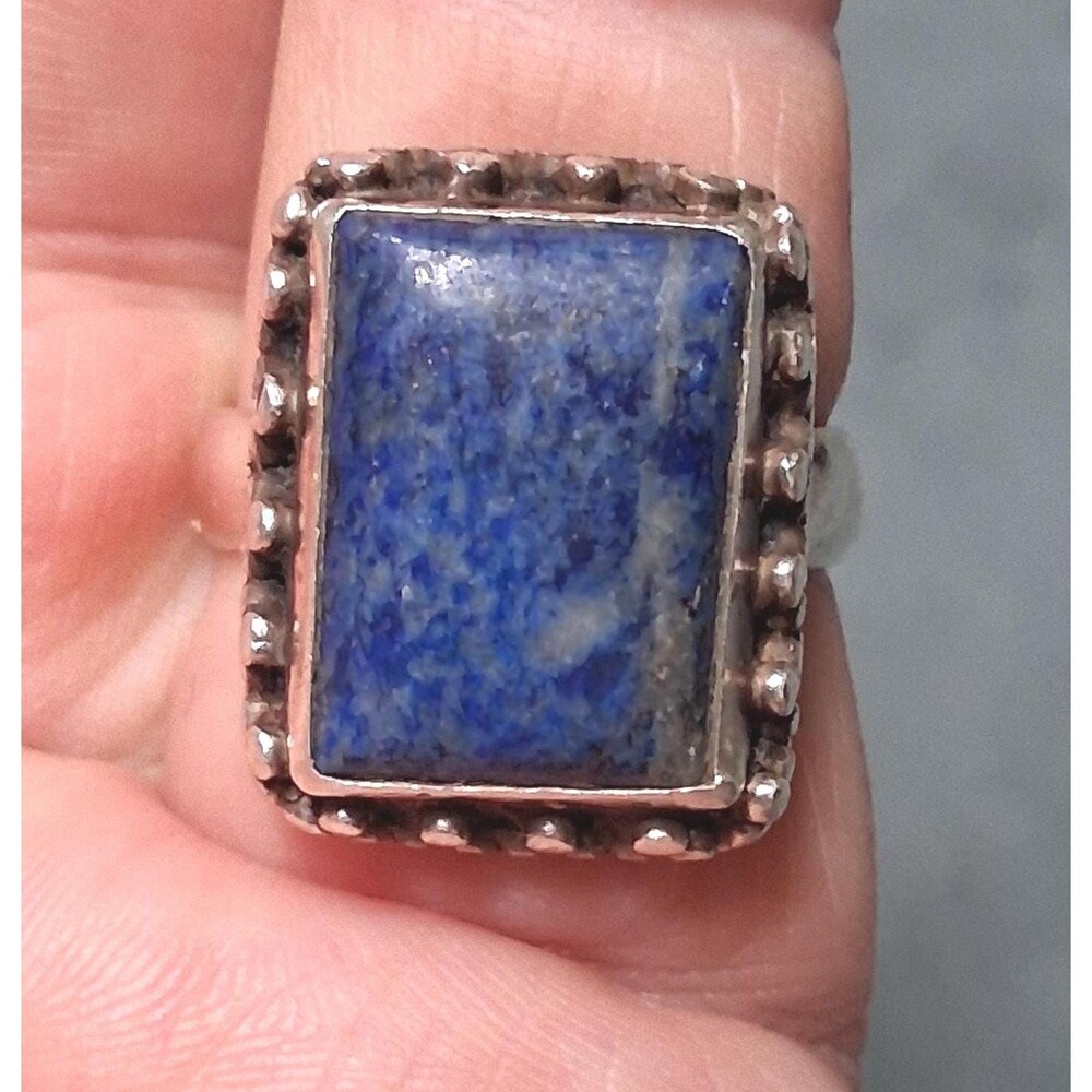 Vintage Lapis Sterling Ring Size 6 1/2